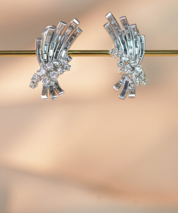 Pre-owned Art Deco Diamond Earrings