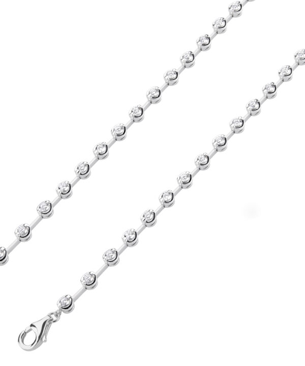 Duet Round Cut Diamond Bracelet