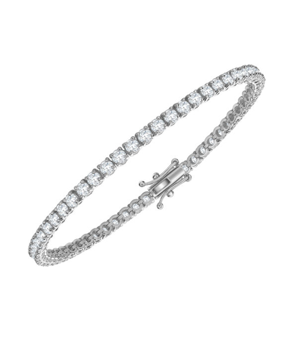 Diamond Line Bracelet – 18ct White Gold