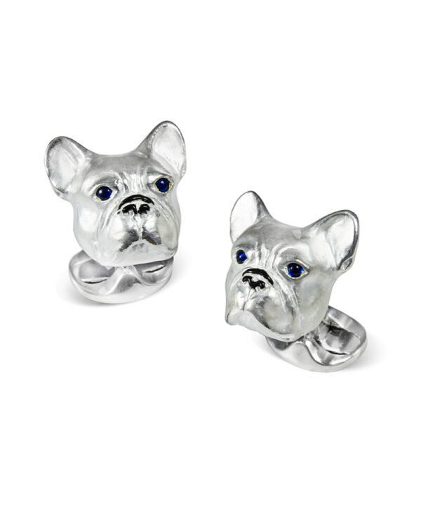 Silver French Bulldog Cufflinks