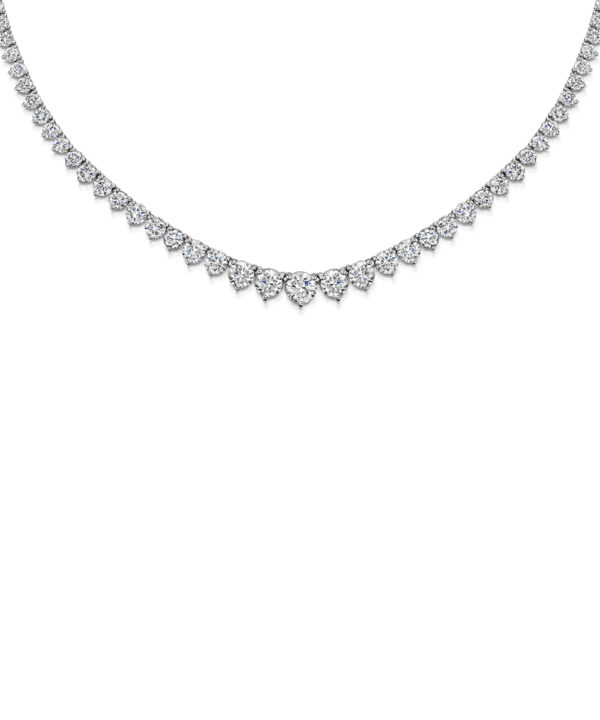 Graduated Diamond Line Necklace