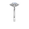 Lab Grown 1.02ct Oval Blue Diamond Cluster Ring - Image 2