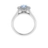 Lab Grown 1.02ct Oval Blue Diamond Cluster Ring - Image 3