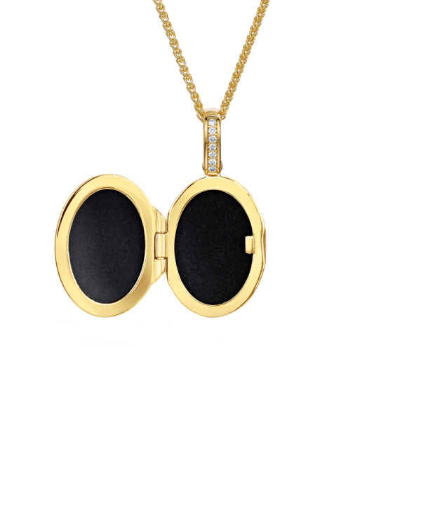 Diamond Set Locket – 18ct Yellow Gold - Image 2