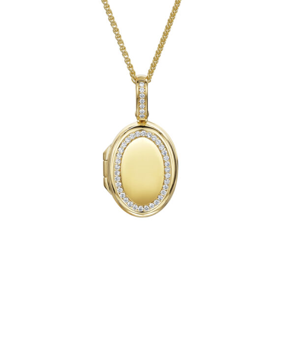 Diamond Set Locket – 18ct Yellow Gold