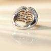 Pre-owned Diamond Set Heart Shaped Bombe Ring - Image 2