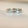 Pinched Diamond Set Wedding Band – Platinum