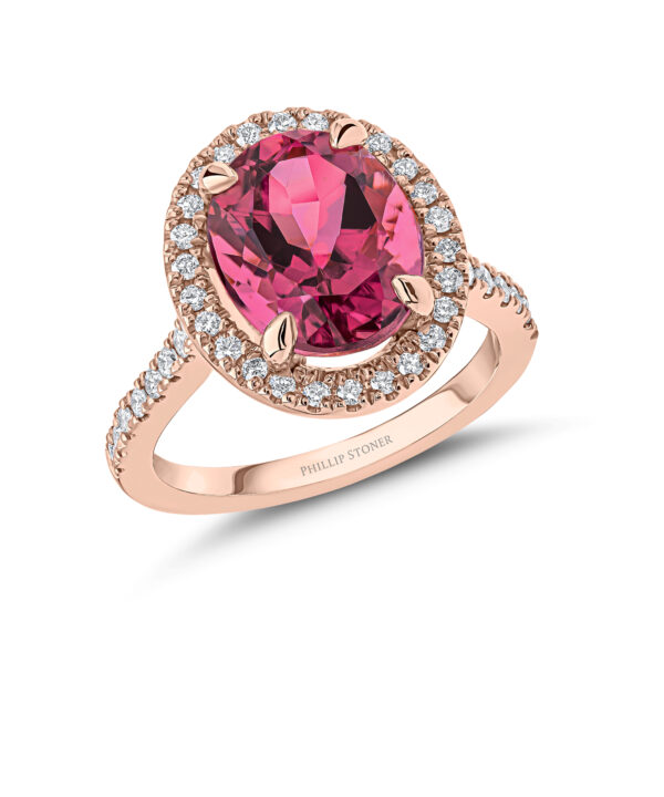 Pink Tourmaline & Diamond Thea Ring