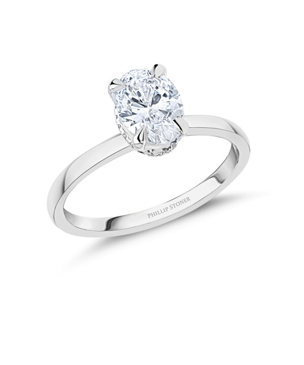 Lab Grown 1.01ct D VVS2 Oval Diamond Ring