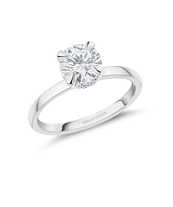 Lab Grown 1.00ct D VS1 Round Brilliant Cut Diamond Ring