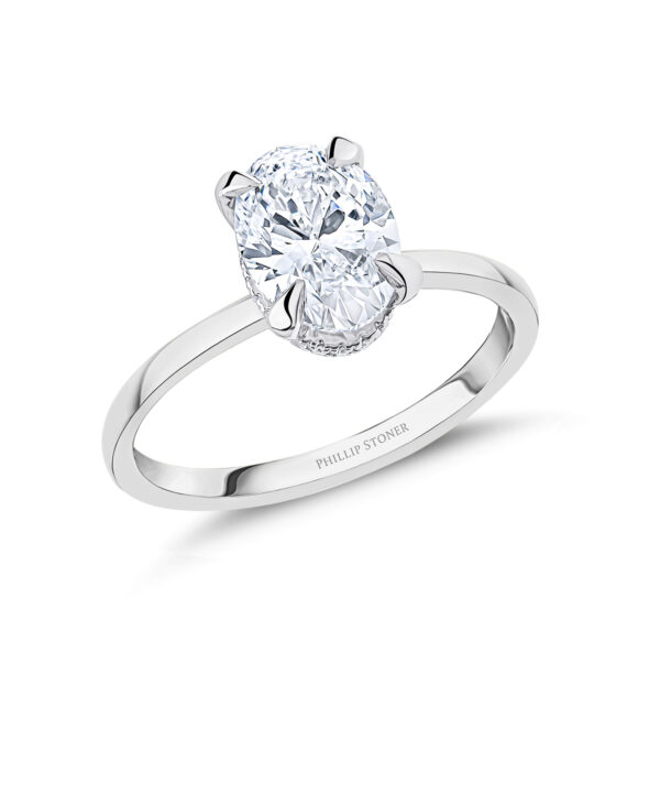 Lab Grown 2.01ct E VVS2 Oval Diamond Ring