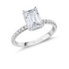 Lab Grown 2.02ct D VS1 Emerald Cut Diamond Ring