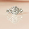Illusion Set Diamond Knot Ring