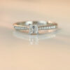 0.35ct G VVS2 Asscher Cut Diamond Single Stone Ring