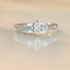 0.24ct F VS Marquise Cut Diamond Three Stone Ring