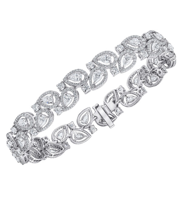 Pear Shaped Diamond Cocktail Bracelet