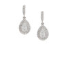 Pear Cut Diamond Illusion Set Earrings