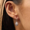 Pear Cut Diamond Illusion Set Earrings - Image 2