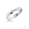 Pinched Diamond Set Wedding Band – Platinum - Image 2