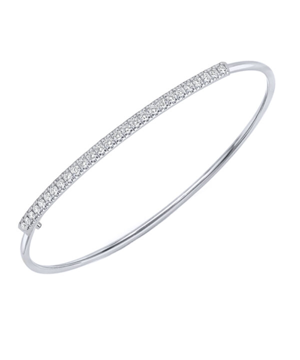 Classic Diamond Bangle – Platinum