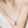 Rubover Diamond Pendant – Platinum - Image 2