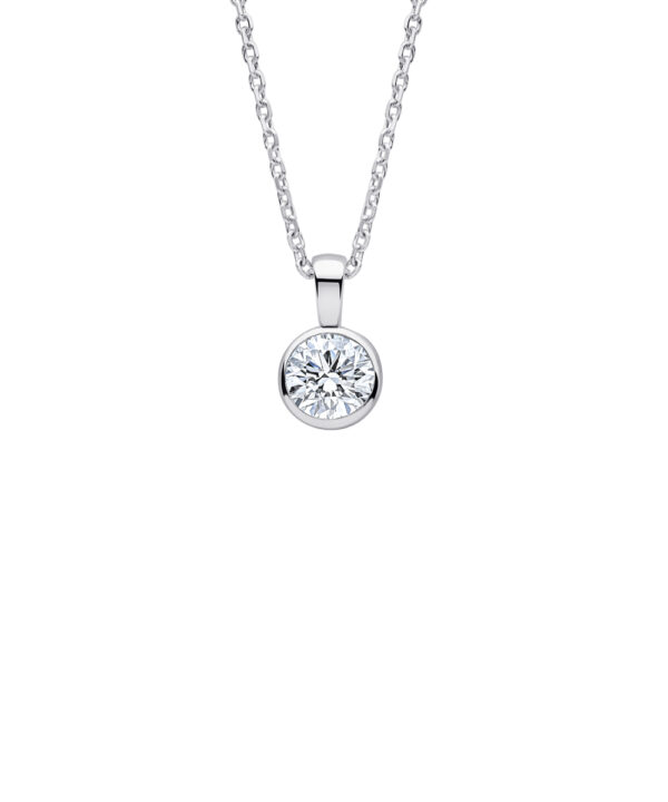 Rubover Diamond Pendant – Platinum