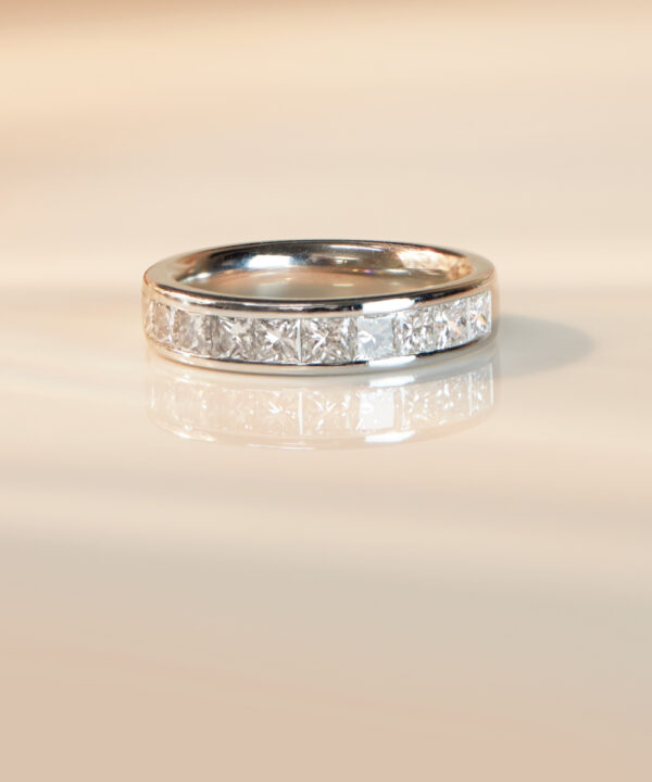 Pre-owned Princess Cut Diamond Eternity Ring