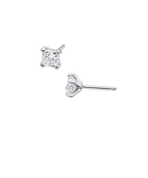 Princess Cut Diamond Stud Earrings