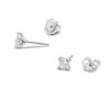 Princess Cut Diamond Stud Earrings - Image 2
