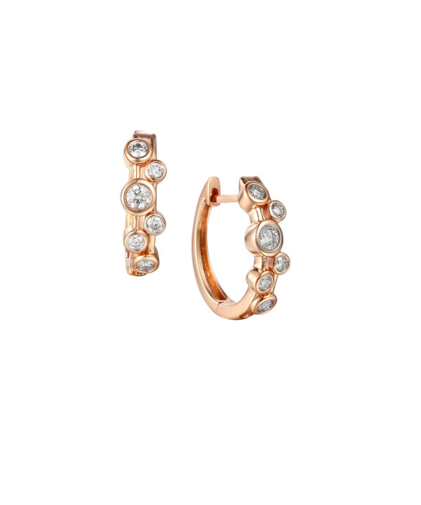 Cascade Diamond Hoop Earrings