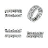 Pair of Beaded Diamond Stacking Rings - Image 4