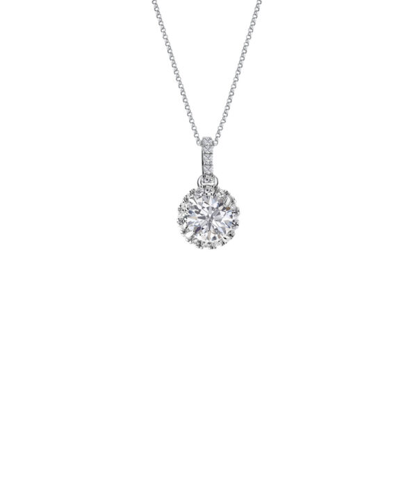 Round Diamond Halo Pendant