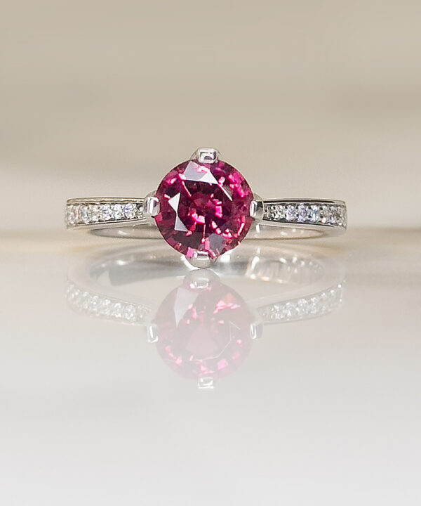 1.15ct Rubellite & Diamond Cocktail Ring