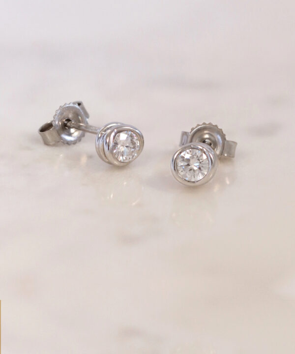 Sirena Round Diamond Stud Earrings - Image 2