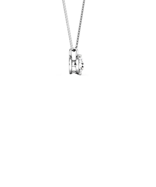 Delicate Diamond Pendant – 18ct White Gold - Image 3