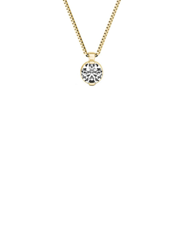 Delicate Diamond Pendant – 18ct Yellow Gold