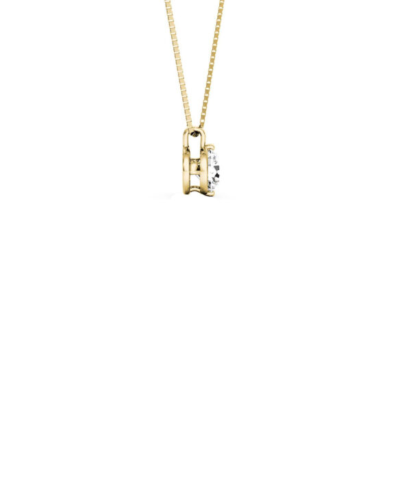 Delicate Diamond Pendant – 18ct Yellow Gold - Image 3