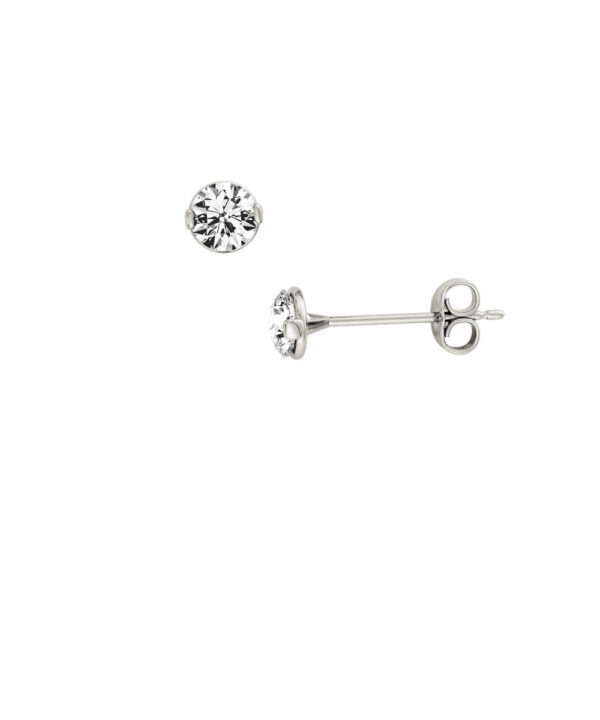 Delicate Diamond Studs – 18ct White Gold