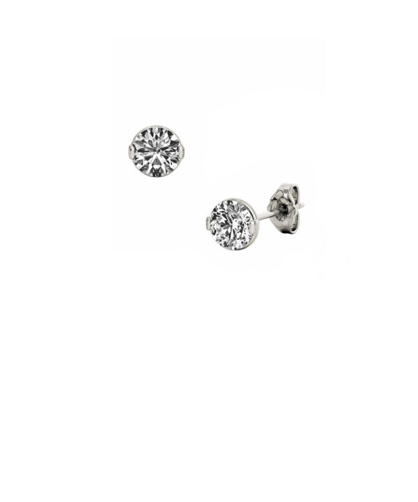 Delicate Diamond Studs – 18ct White Gold - Image 3