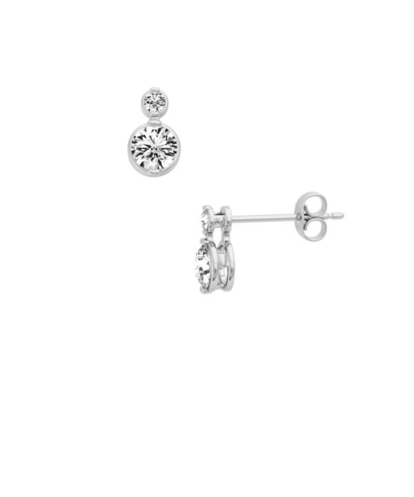 Duo Diamond Studs – 18ct White Gold