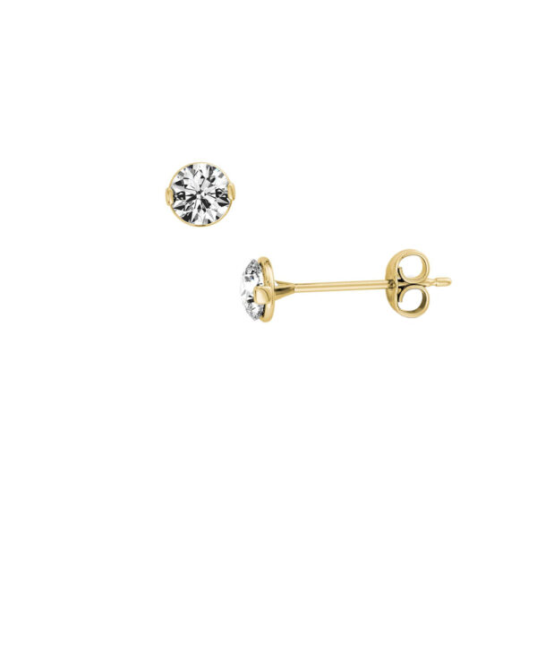 Delicate Diamond Studs – 18ct Yellow Gold