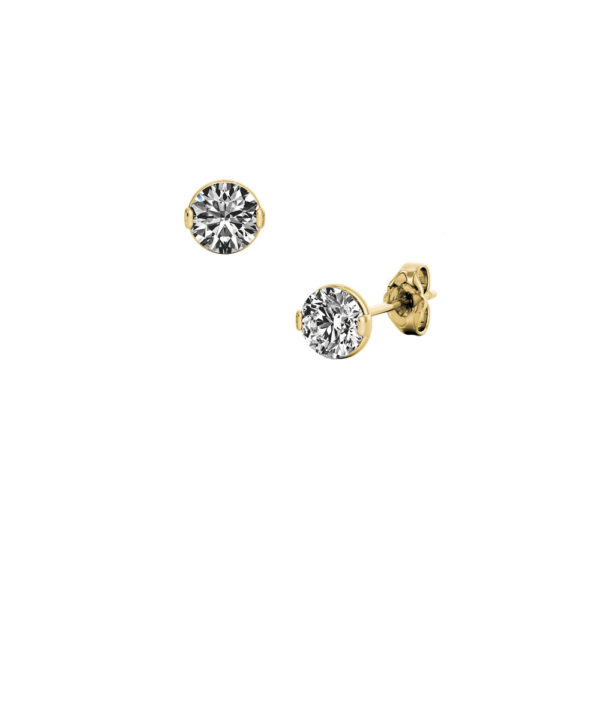 Delicate Diamond Studs – 18ct Yellow Gold - Image 3