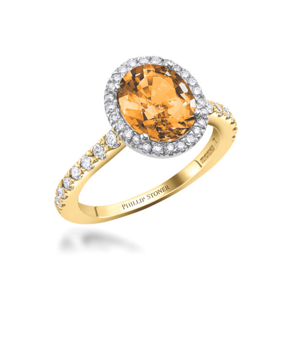 Spessartite & Diamond Thea Ring - Image 3