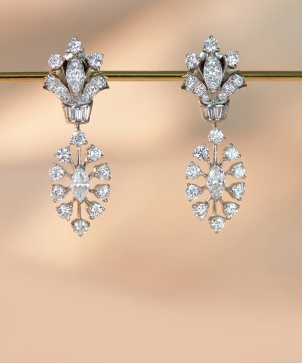 Pre-owned Tiffany & Co. Diamond Drop Earrings