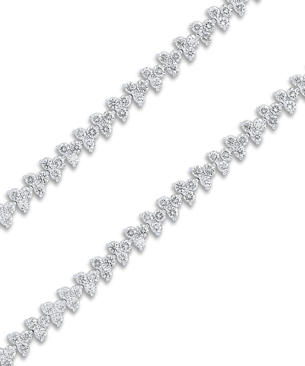 Trefoil Diamond Line Bracelet - Image 2