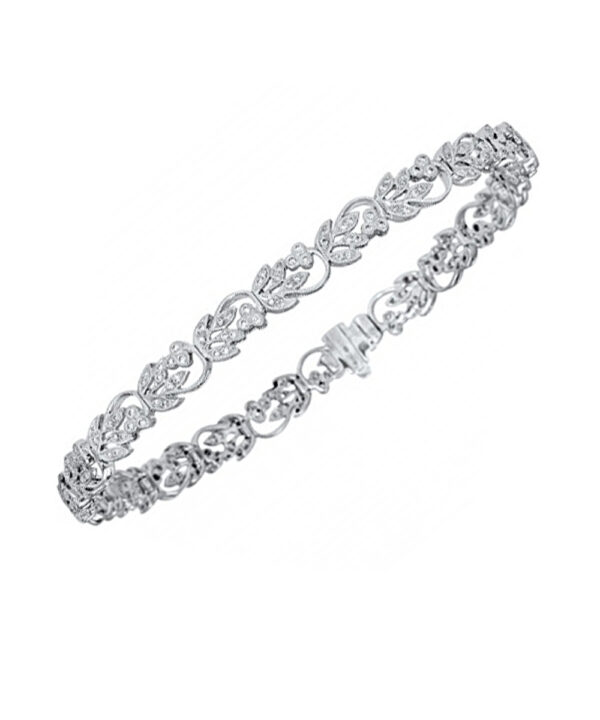 Floral Diamond Line Bracelet