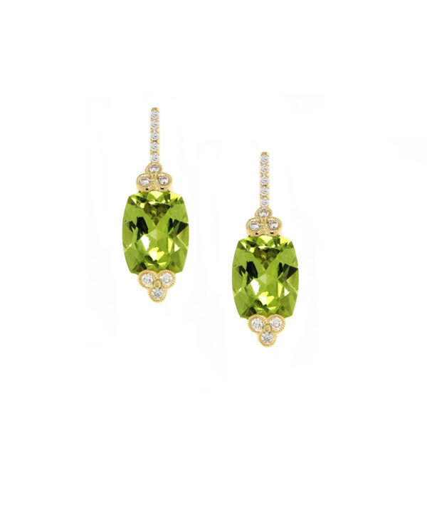 Peridot & Diamond Cocktail Earrings