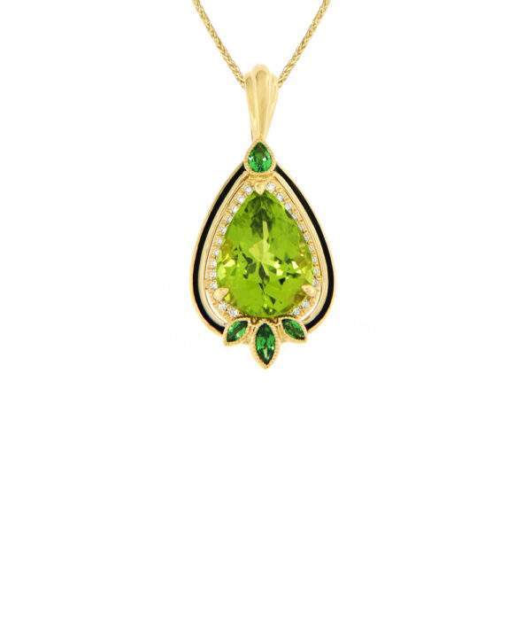 Peridot & Diamond Cocktail Pendant