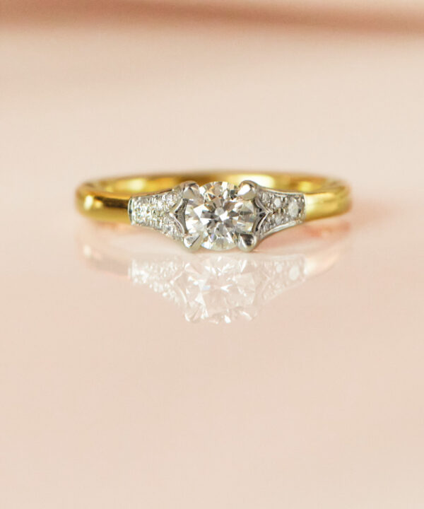 0.50ct G VS2 Round Brilliant Yellow Gold Solitaire Ring