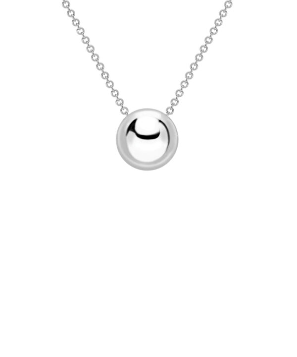 Button Pendant – 18ct White Gold